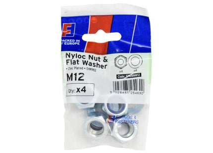Forgefix Nyloc Nut & Washer M12 Forgepack 4