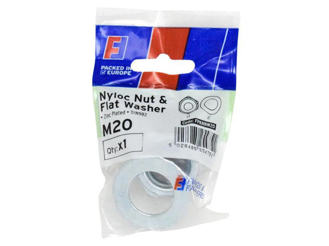 Forgefix Nyloc Nut & Washer M20 Forgepack 1