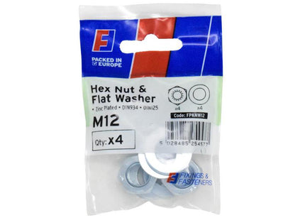 Forgefix Nut & Washer M12 Forgepack 4