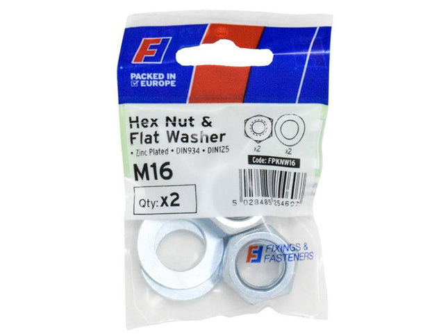 Forgefix Nut & Washer M16 Forgepack 2