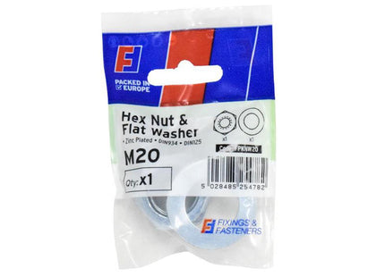 Forgefix Nut & Washer M20 Forgepack 1