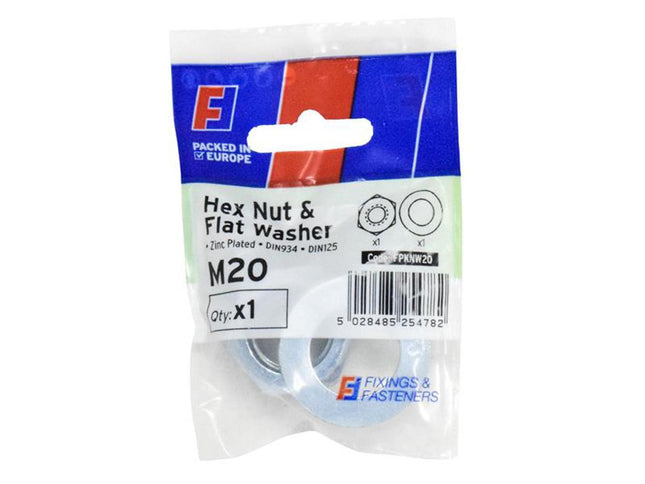 Forgefix Nut & Washer M20 Forgepack 1