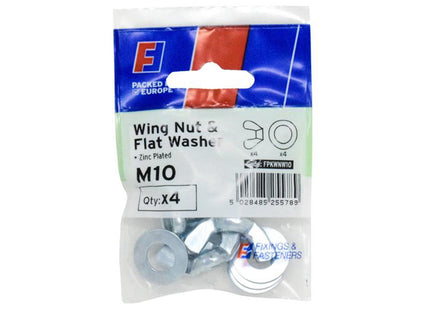 Forgefix Wing Nut & Washer M10 Forgepack 4