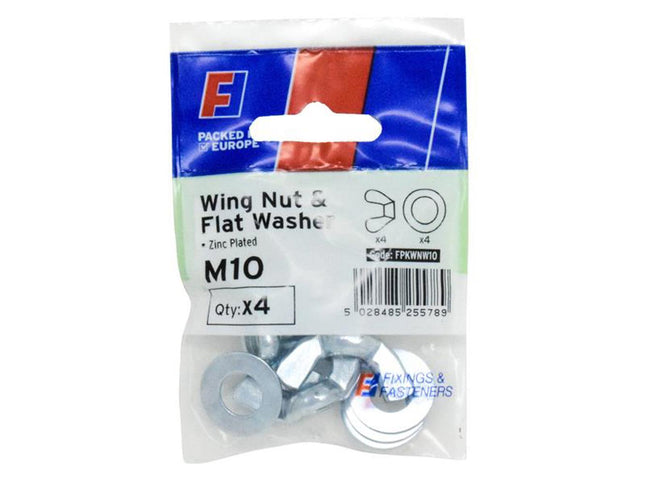 Forgefix Wing Nut & Washer M10 Forgepack 4