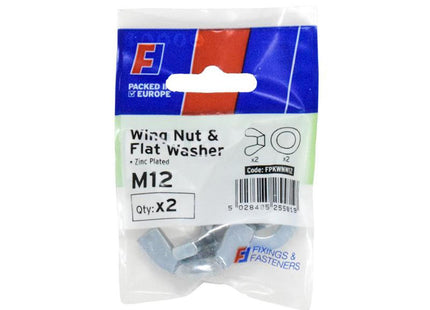 Forgefix Wing Nut & Washer M12 Forgepack 2