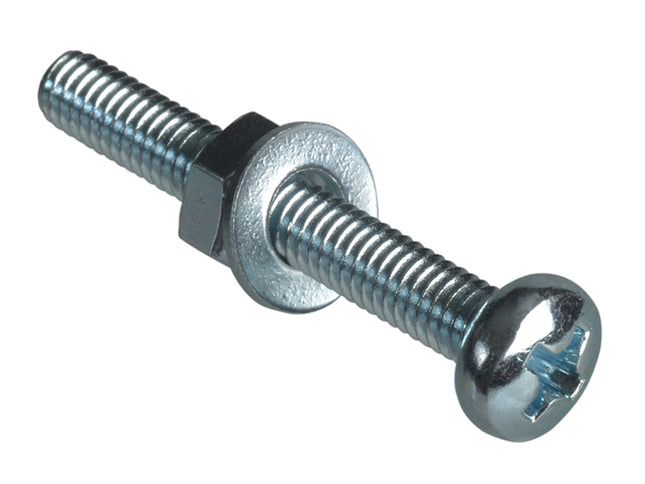 Forgefix Machine Screw Pozi Compatible Pan Head Zp M4 X 30Mm Forgepack 20