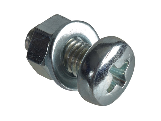 Forgefix Machine Screw Pozi Compatible Pan Head Zp M5 X 12Mm Forgepack 20
