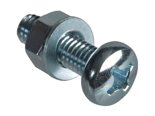 Forgefix Machine Screw Pozi Compatible Pan Head Zp M6 X 20Mm Forgepack 10