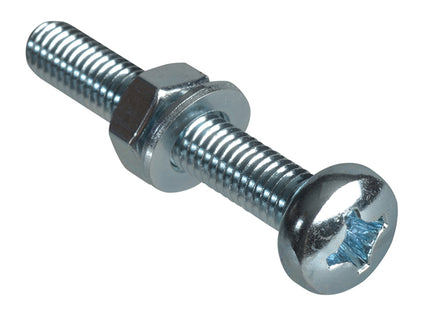 Forgefix Machine Screw Pozi Compatible Pan Head Zp M6 X 40Mm Forgepack 20
