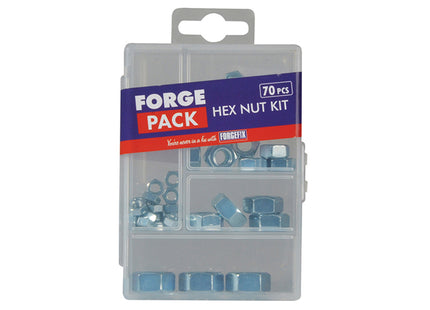 Forgefix Hexagon Nut Kit Forgepack 70 Piece