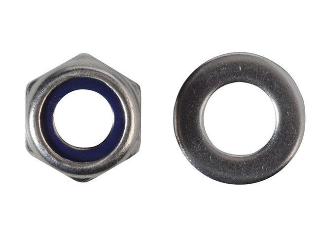 Forgefix Nyloc Nuts & Washers A2 Stainless Steel M10 Forgepack 8