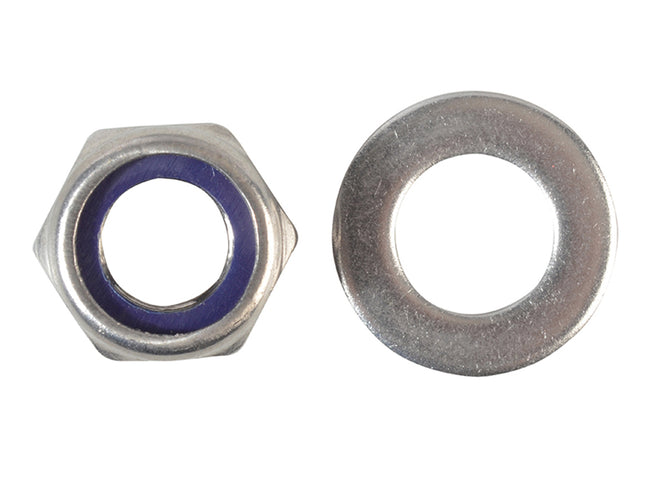 Forgefix Nyloc Nuts & Washers A2 Stainless Steel M12 Forgepack 6