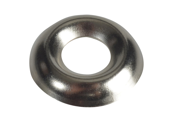 Forgefix Screw Cup Washer Nickle Plated No.10 Forgepack 20