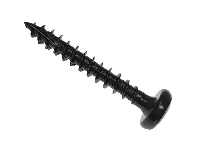 Forgefix Spectre PZ Compatible Wood Screw Pan Black 4.0 x 25mm - Box of 200