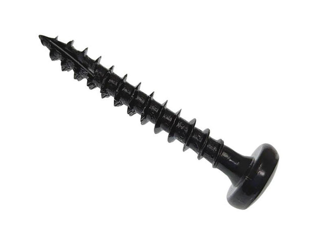 Forgefix Spectre PZ Compatible Wood Screw Pan Black 5.0 x 30mm - Box of 200