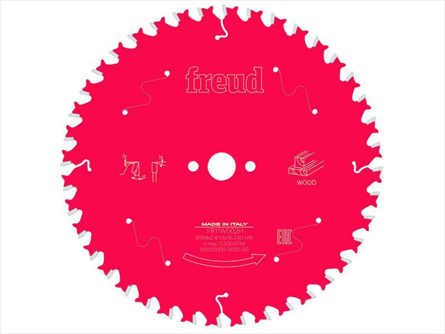 Freud Wood Circular Saw Blade 184 X 16 X 2.4/1.6Mm X 40T