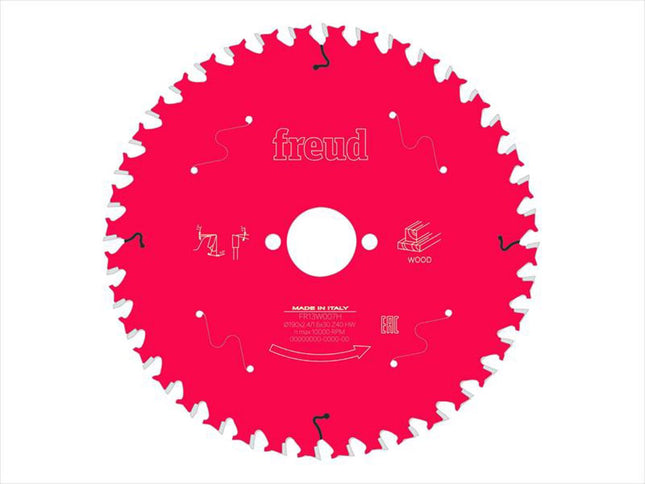 Freud Wood Circular Saw Blade 190 X 30 X 2.4/1.6Mm X 40T
