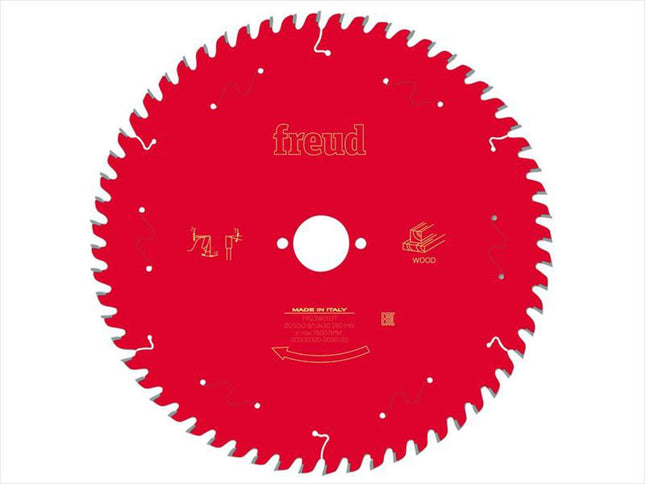 Freud Wood Table Saw Blade 250 X 30 X 2.8/1.8Mm X 60T