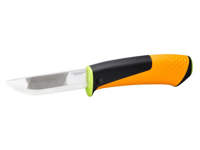 Fiskars Heavy-Duty Knife with Sharpener