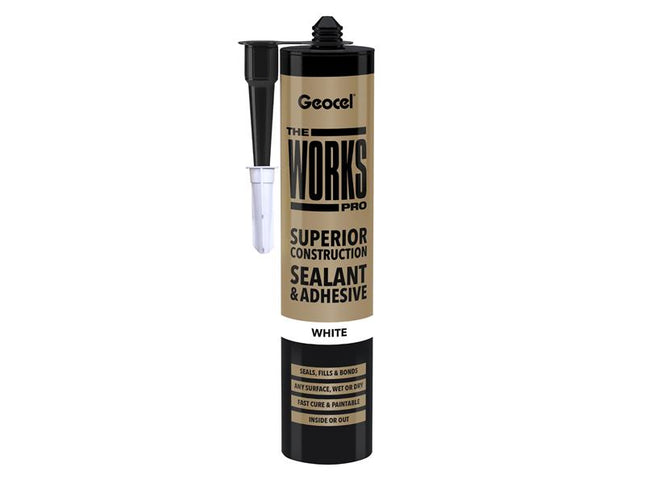 Geocel THE WORKS PRO Sealant & Adhesive White 290ml