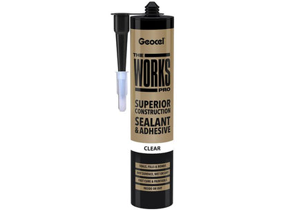 Geocel THE WORKS PRO Sealant & Adhesive Clear 290ml