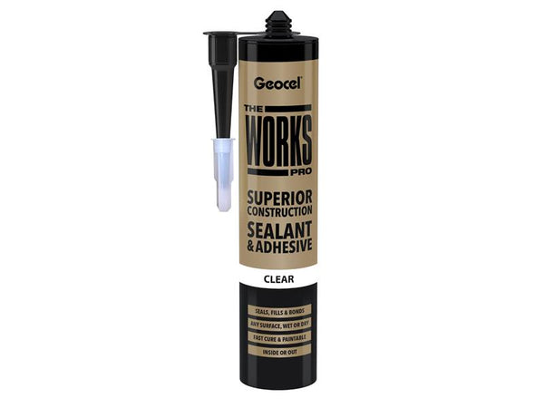 Geocel THE WORKS PRO Sealant & Adhesive Clear 290ml