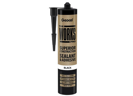 Geocel THE WORKS PRO Sealant & Adhesive Black 290ml