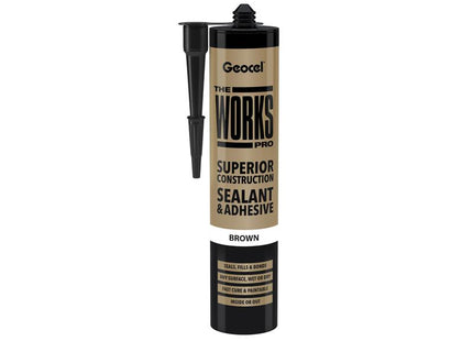 Geocel THE WORKS PRO Sealant & Adhesive Brown 290ml