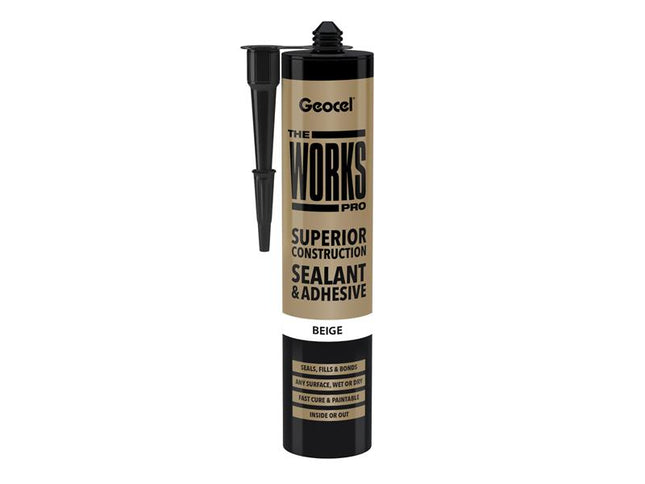 Geocel THE WORKS PRO Sealant & Adhesive Beige 290ml