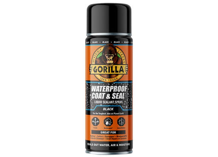 Gorilla Glue Waterproof Coat & Seal Spray Black 450ml