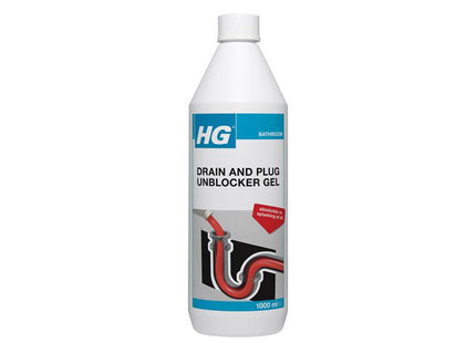 HG Drain & Plug Unblocker Gel 1 Litre - 540100106 - Safe & Effective