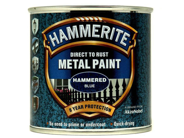Hammerite Direct To Metal Hammered Blue 250Ml
