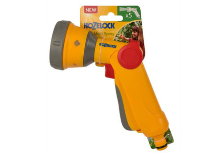 Hozelock Multi Spray Soft Touch Gun - 5 Spray Patterns, Adjustable Flow Control