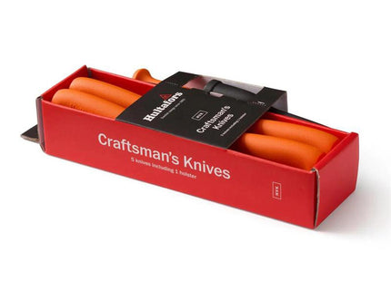 Hultafors Craftsman’s Knife HVK 5 Pack - 93mm Blade, Carbon Steel - Perfect for Craftsmen