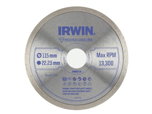 IRWIN® Continuous Rim Diamond Blade 115 x 22.23mm                                      