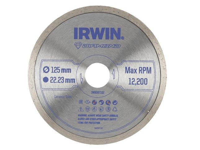 IRWIN® Continuous Rim Diamond Blade 125 x 22.23mm                                      