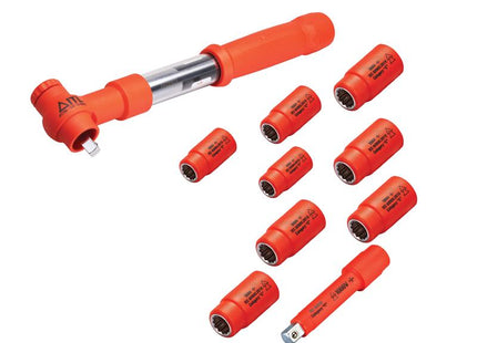 ITL Insulated Insulated 3/8in Drive Metric Torque Wrench Kit, 10 Piece