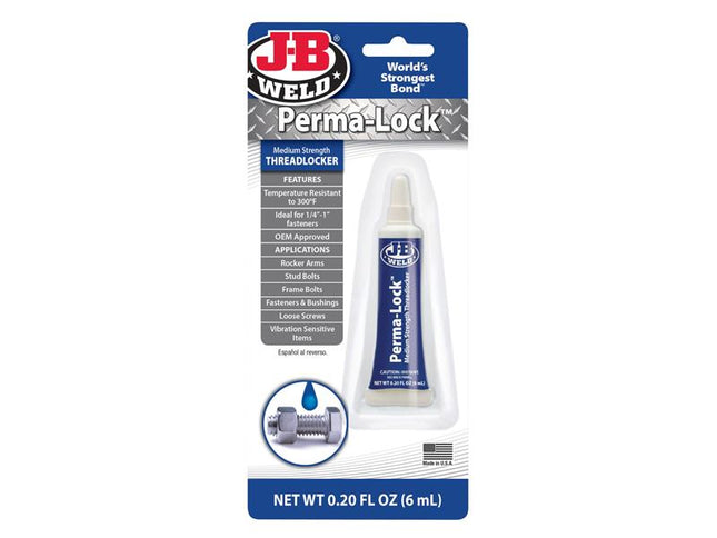 J-B Weld Perma-lock Blue Medium Strength Threadlocker 6ml