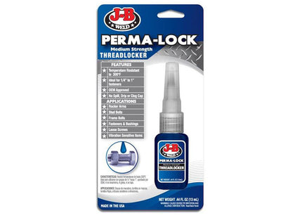J-B Weld Perma-Lock Blue Medium Strength Threadlocker 13Ml