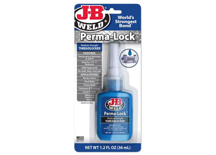 J-B Weld Perma-Lock Blue Medium Strength Threadlocker 36Ml
