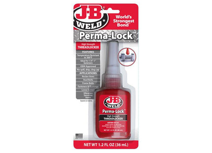 J-B Weld Perma-Lock Red High High Strength Threadlocker 36Ml
