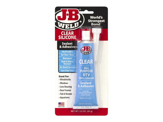 J-B Weld Silicone Sealant & Adhesive Clear 85g