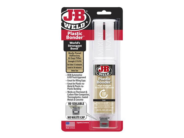 J-B Weld PlasticBonder Syringe Tan 25ml