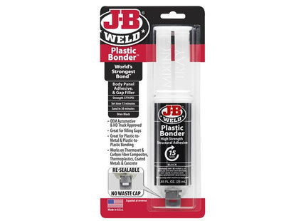 J-B Weld PlasticBonder Syringe Black 25ml