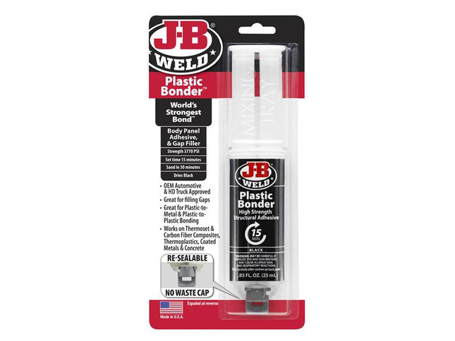 J-B Weld PlasticBonder Syringe Black 25ml