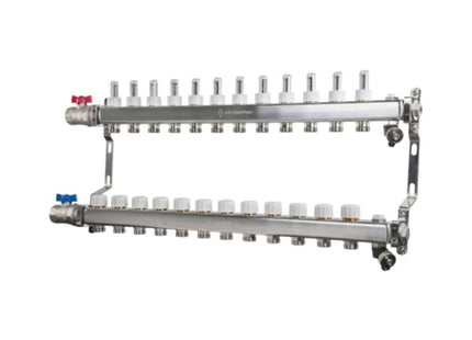 John Guest Speedfit UFH Euroconus Manifold BVAL 12 Port - JGUFHMAN12E - For Efficient Heating
