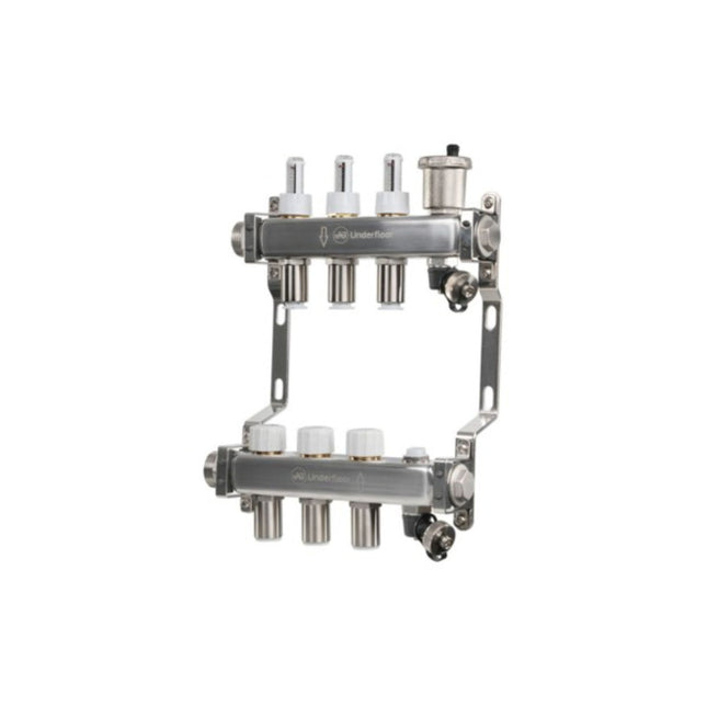 John Guest Speedfit 15mm 3 Port UFH Manifold - JGUFHMAN3/4 - For Efficient Heating