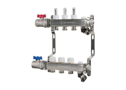 John Guest Speedfit UFH Euroconus Manifold Bval 3 Port - JGUFHMAN3E - For Efficient Underfloor Heating