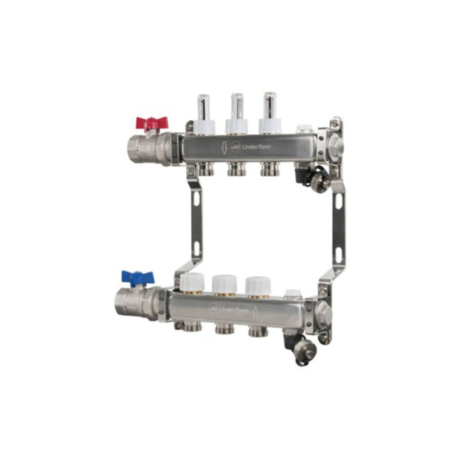 John Guest Speedfit UFH Euroconus Manifold Bval 3 Port - JGUFHMAN3E - For Efficient Underfloor Heating