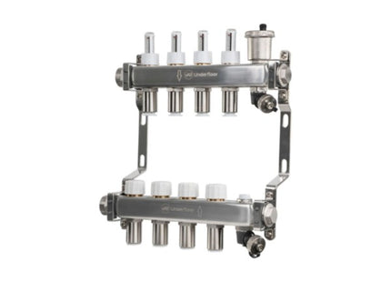John Guest Speedfit 15mm 4 Port UFH Manifold - JGUFHMAN4/4 - For Efficient Heating